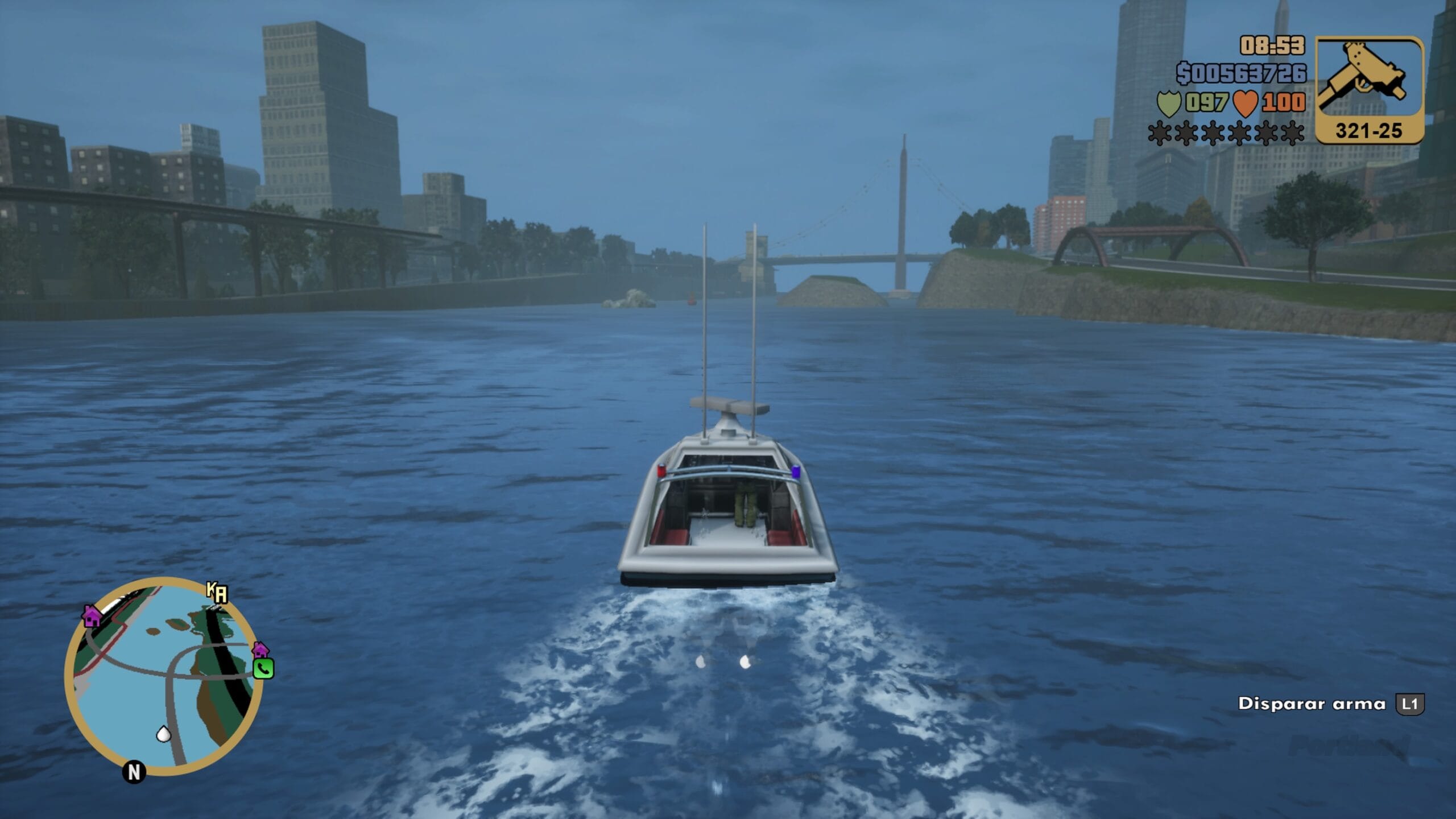Coches, camiones, autobuses y barcos son los vehículos en los que podemos transitar en GTA 3
